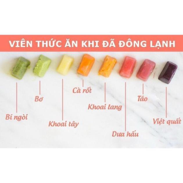(HANG HOT) Khay Trữ Đông Đồ Ăn Dặm 7 Ô Có Nắp Đậy, Nhựa Song Long - Made In Việt Nam