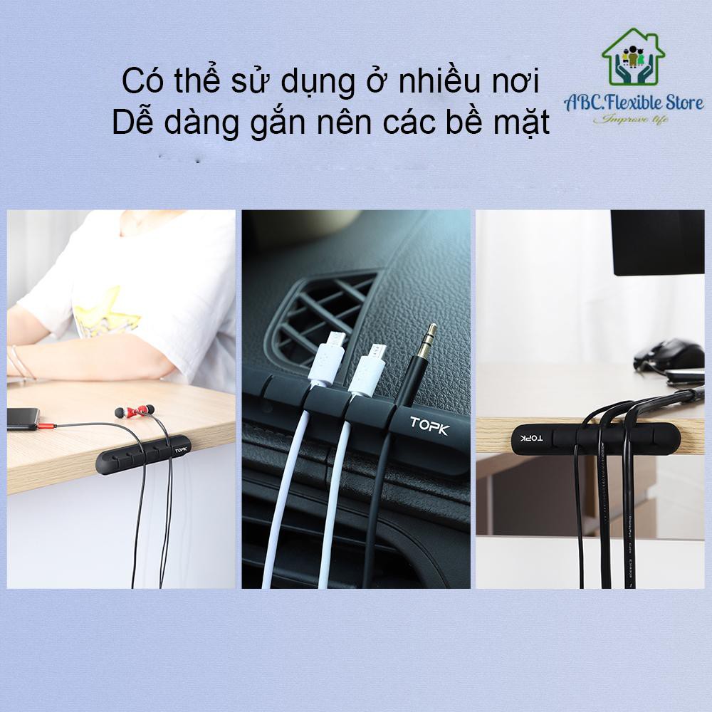 Kẹp cố định dây cáp điện thoại (phụ kiện, tai nghe, dây sạc, dây điện, dây chuột...gọn gàng thông minh)