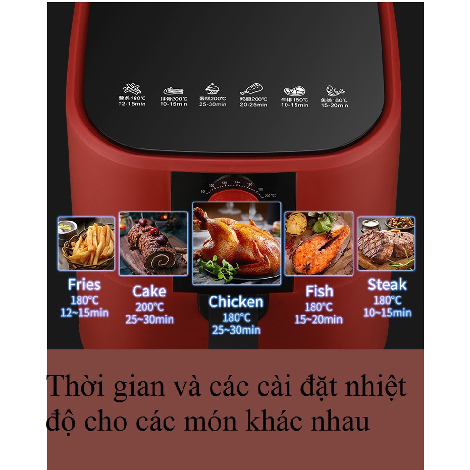 Nồi Chiên Không Dầu❤️FREESHIP❤️ Nồi Chiên Điện Tử Đa Năng Dung Tích Lớn