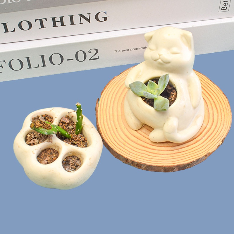 Khuôn Silicone Làm Chậu Hoa Sen Đá Resin