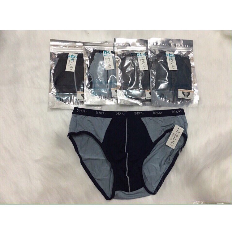 Combo 5 Quần Sịp Chéo Nam Nhật Loại 1 Túi Zip Bạc/ Chất Cực Đẹp