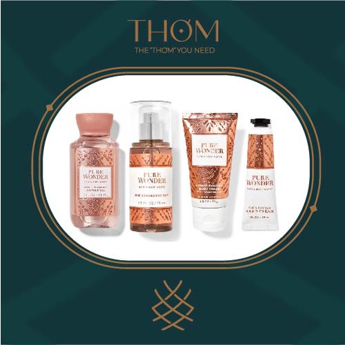 PURE WONDER | MINI SET TRAVEL SIZE Tắm Dưỡng Xịt Thơm Toàn Thân Bath & Body Works