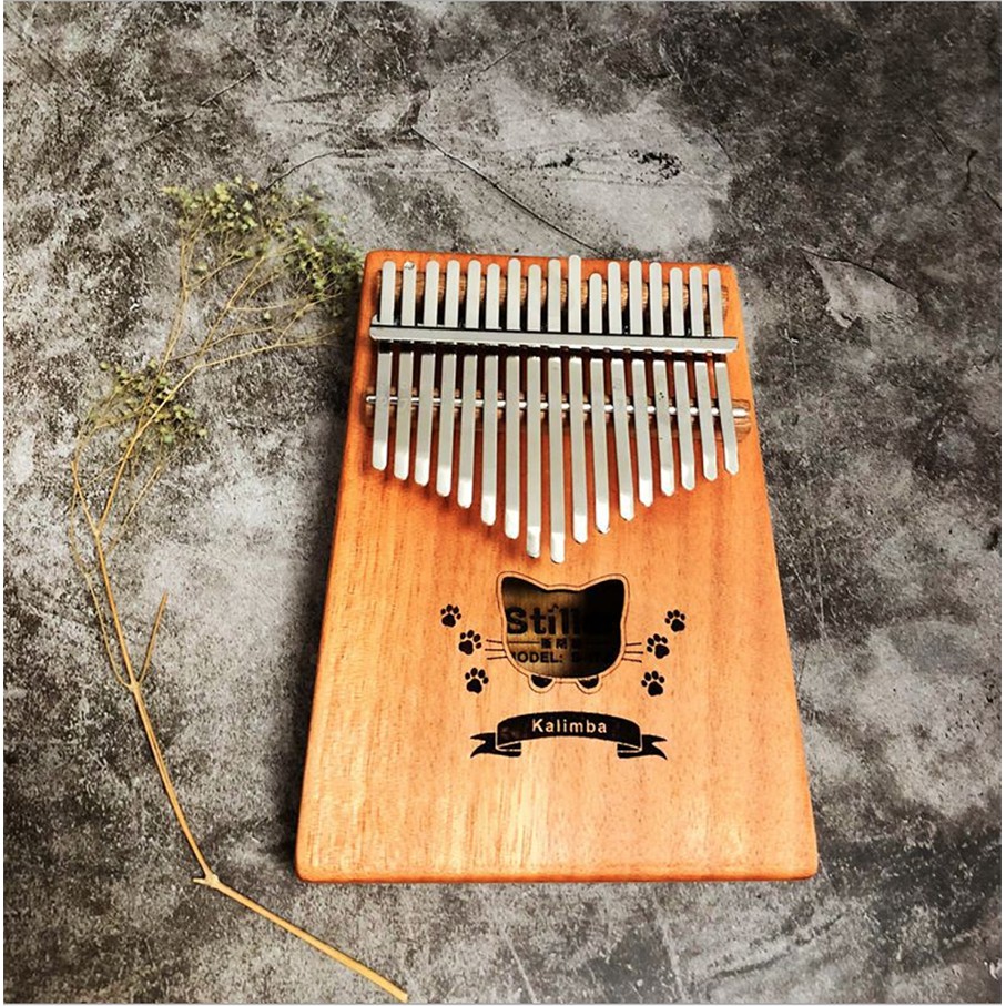 [SALE] Đàn Kalimba Stiller 17 Phím Gỗ Mèo Tặng Kèm Tai Nghe Điện Thoại - Hàng Có Sẵn