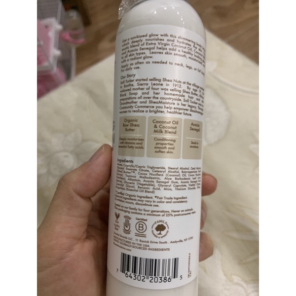 sữa dưỡng thể dầu dừa 237ml shea moisture