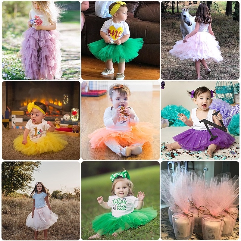 Cuộn Vải Tuyn 15cm 25Yards Dùng Để Quấn Trang Trí Tiệc Cưới/Sinh Nhật