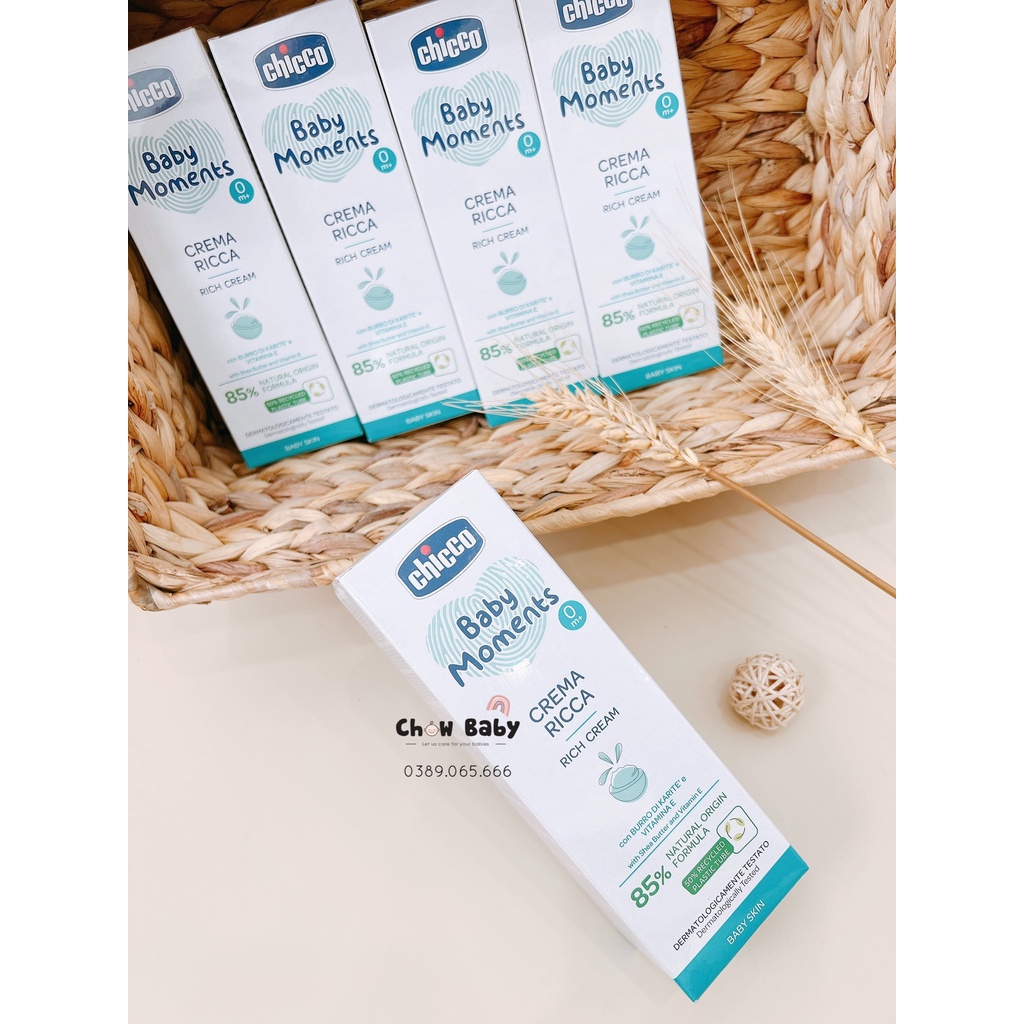 Kem dưỡng ẩm chứa Omega và vitamin E Chicco 100ml