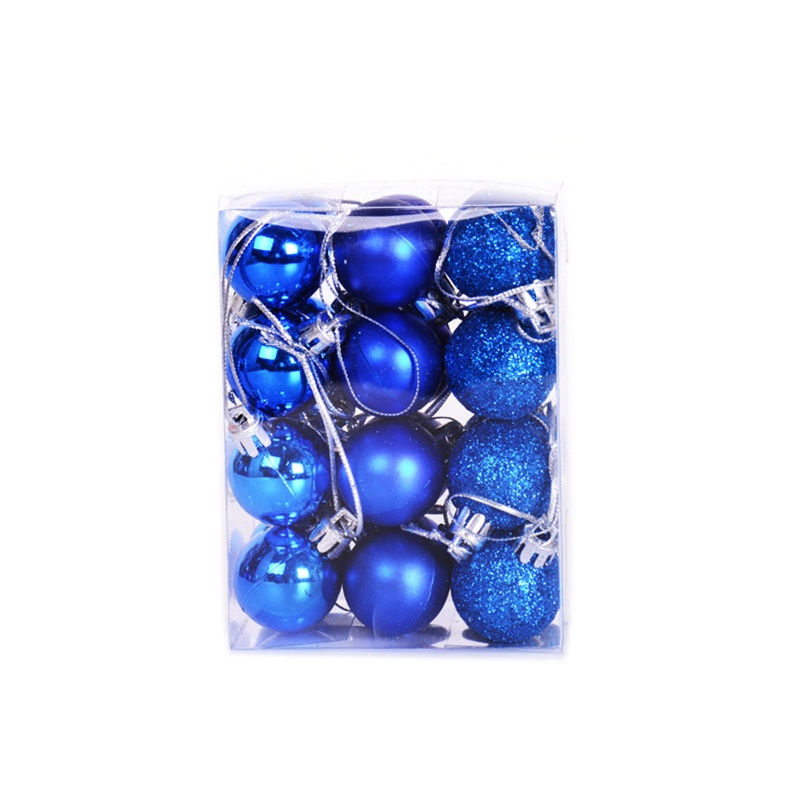 Set 24 Phụ Kiện Treo Trang Trí Cây Thông Noel 12 Màu