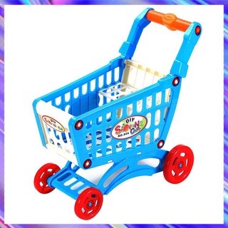 EHSimulate Supermarket Shopping Cart Pretend Play Toys Mini Plastic Tr thumbnail
