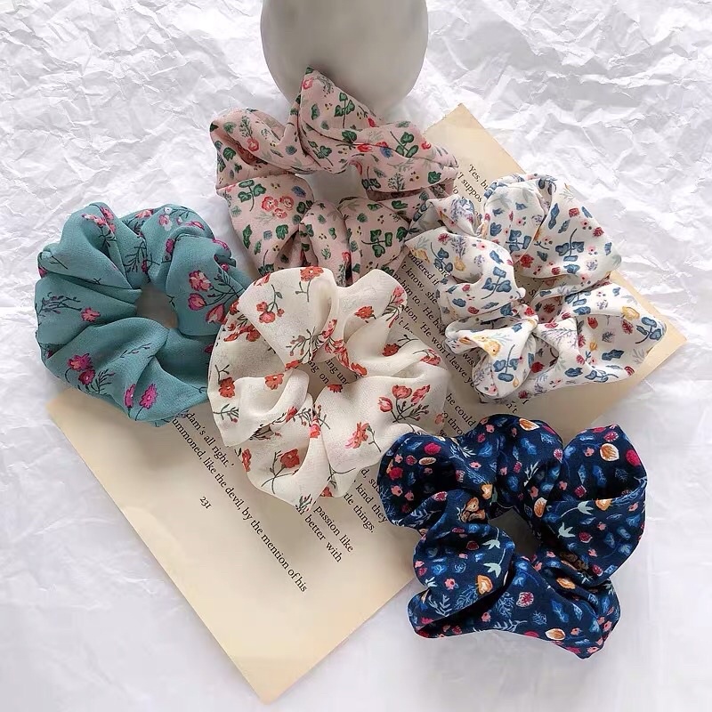 Dây buộc tóc cho bé đàn hồi phong cách dễ thương thanh lịch cột tóc scrunchies