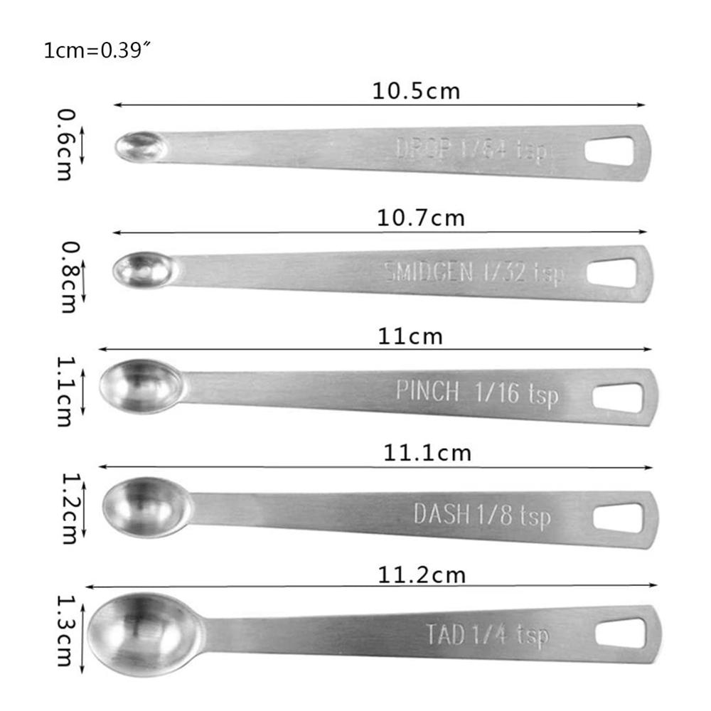 Muỗng Đo Lường Thanh Lịch Tiện Lợi|Set 5 Dụng Cụ Đo Lường Trong Nhà Bếp