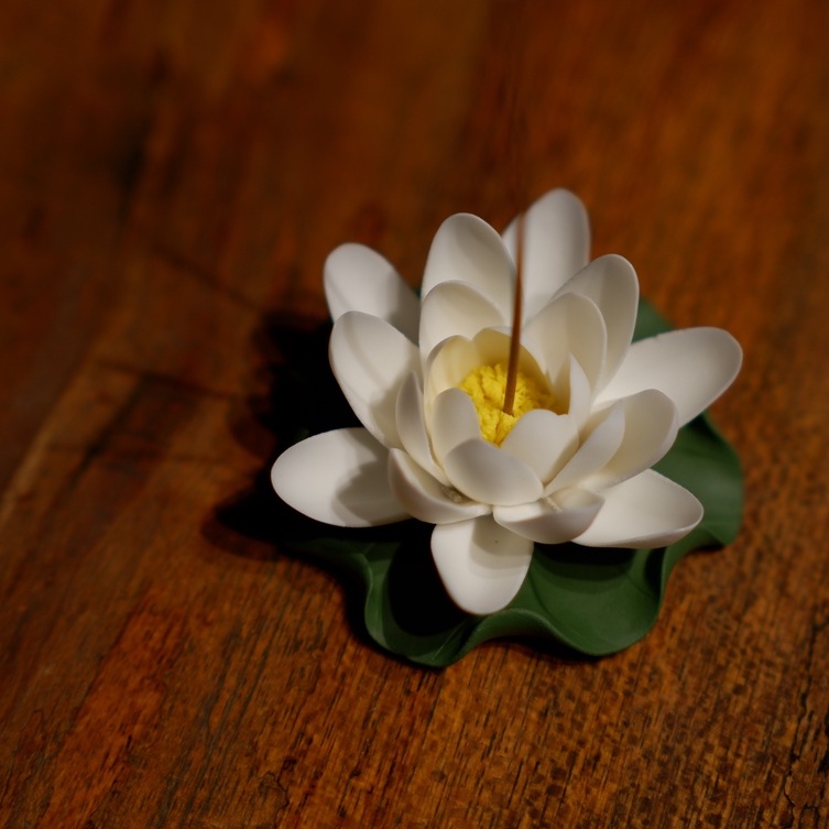 Đế Cắm Nhang Hoa Sen Có Đế Bằng Gốm Cao Cấp, Hoa Sen Gốm Cắm Nhang Trầm Decor Trang Trí Góc An, Bàn Trà, Bàn Làm Việc