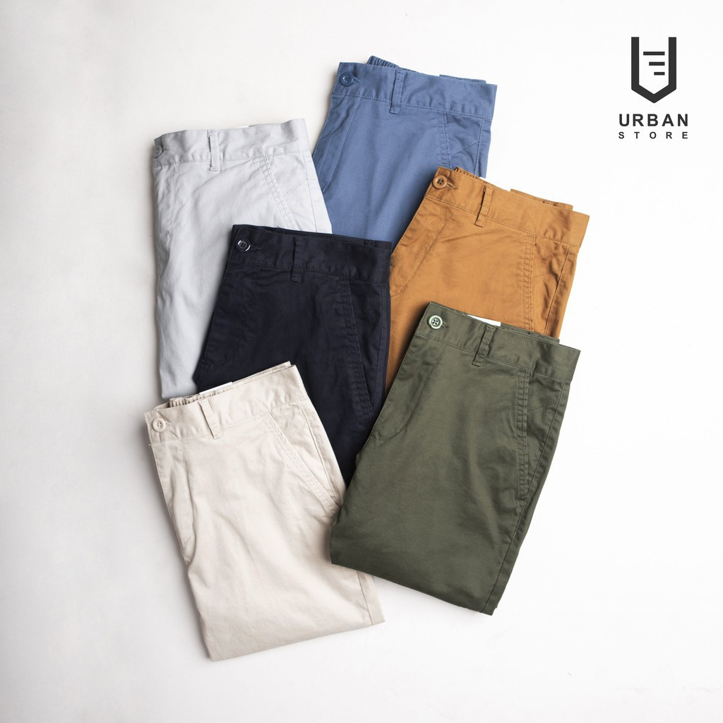 Quần short Nam Urban chất kaki extra 3% spandex slimfit mềm mại không phai màu NO.2305