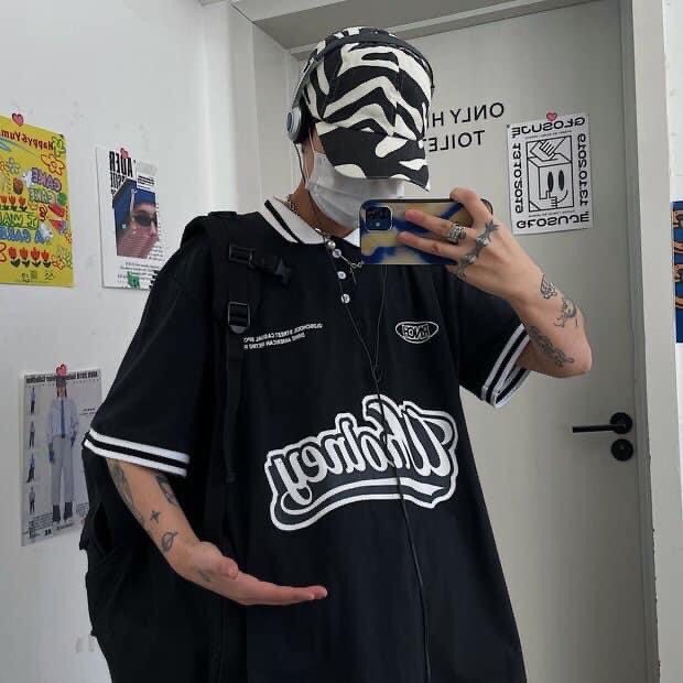 Áo Polo tay lỡ WHOLNEY áo phông tay lỡ cổ bẻ unisex nam nữ form rộng oversize basic tee phong cách Ulzzang tee