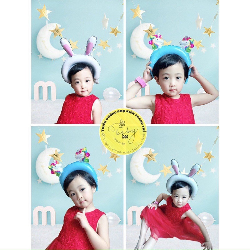 Bờm cài tóc bằng bóng nhiều mẫu