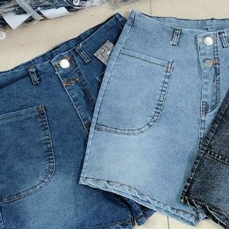 Quần shorts jeans 2 nút cao cấp