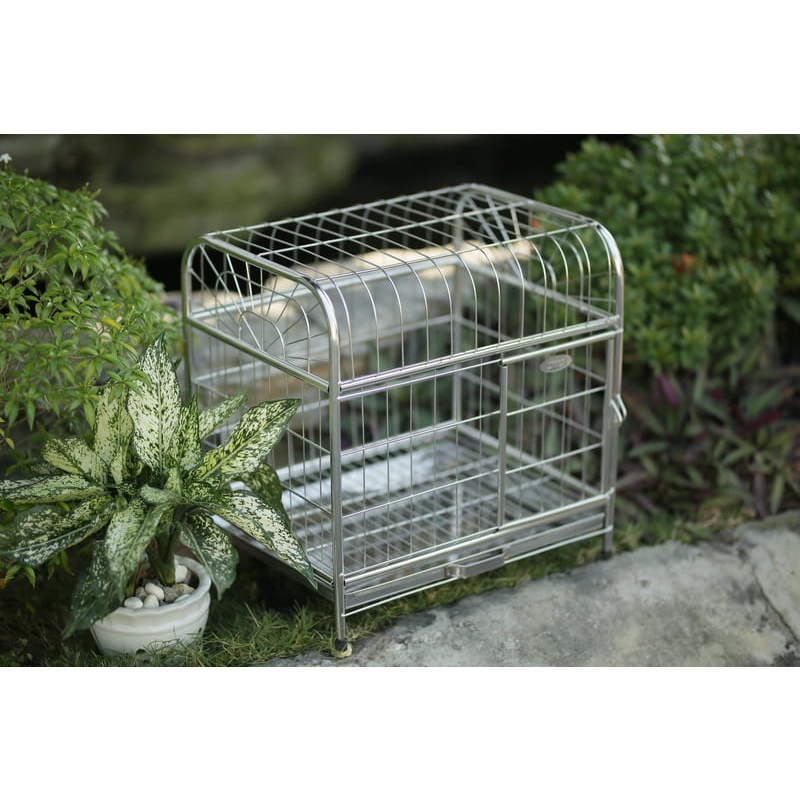 Chuồng chó mèo inox mái bằng nhiều kích thước