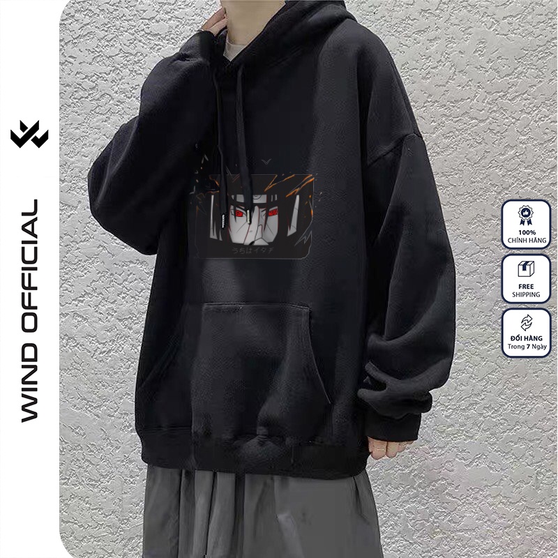 Áo hoodie form rộng WIND unisex nỉ bông HD20 ITACHI thời trang nam nữ oversize ulzzang