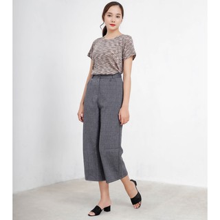 Áo thun cổ tròn nữ Callia Gee tee (Nâu/Đen)