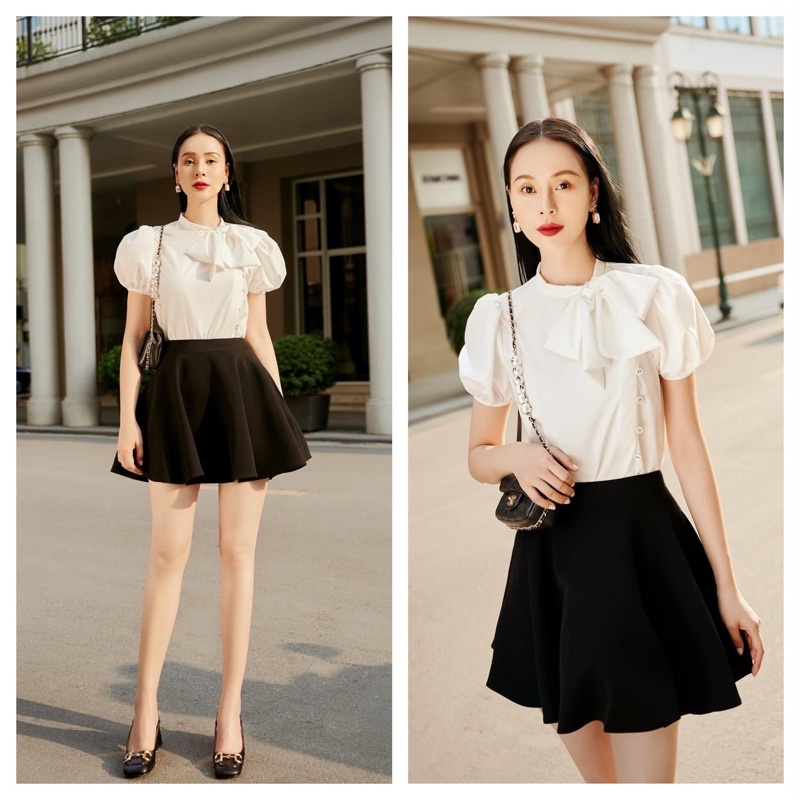HBZ346- chân váy mini can gấu