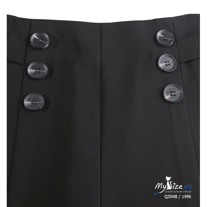Quần ống rộng, suông dáng dài 100cm phối cúc cực chất Q3048 - MYSIZE