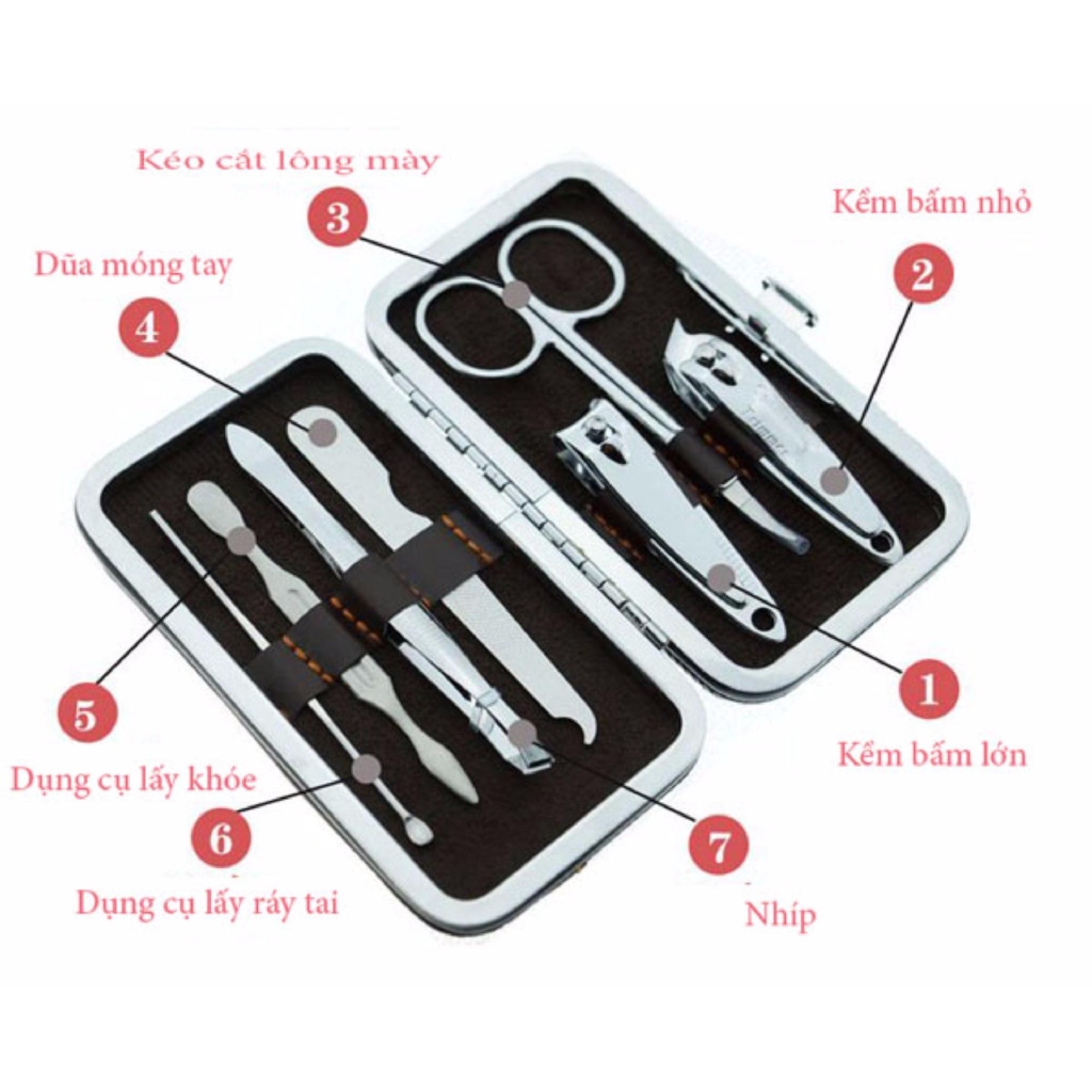 Bộ Bấm Móng Tay Chân 8 Món