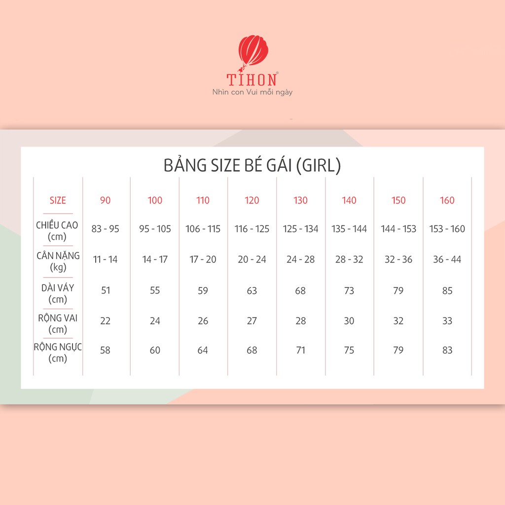 Váy Bé Gái TIHON Bèo Ren 004 Vải Thô VT0650023