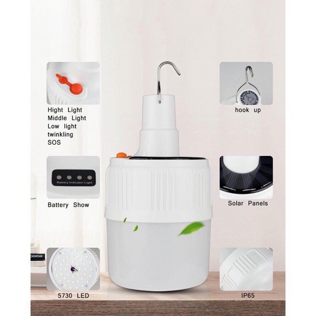 MVP1980 Bóng đèn tích điện 100W có điều khiển