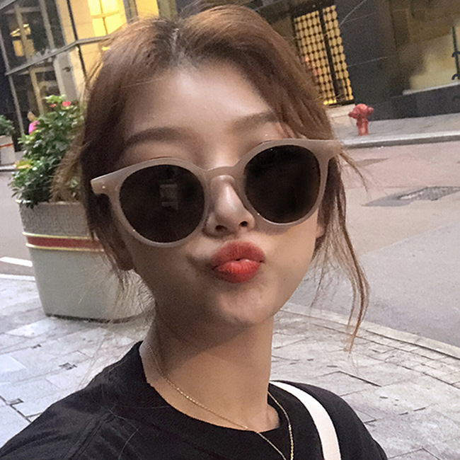 Kính Mát Tròn Chống Tia Uv Phong Cách Hàn Quốc Dành Cho Nam Nữ