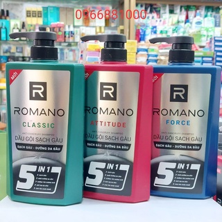 Romano dầu gội 5in1 650g đỏ attitude