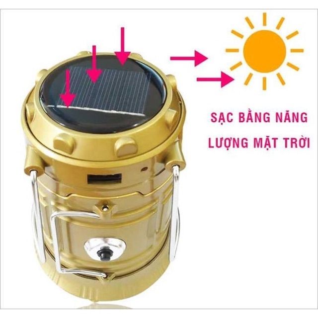 Đèn bão tích điện 3 in 1 năng lượng mặt trời