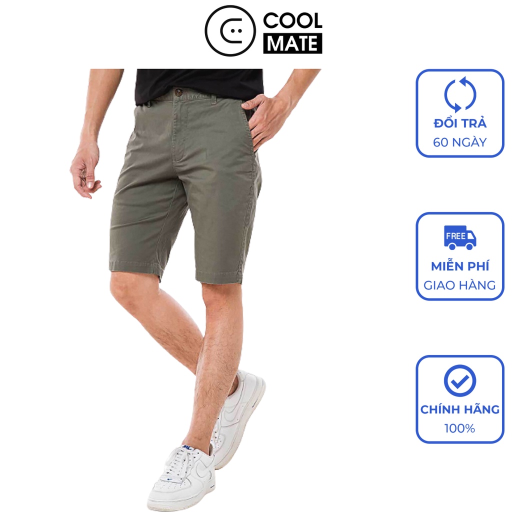 COOLMATE - Quần Short Kaki nam Vintage Cotton cao cấp thoải mái nam tính