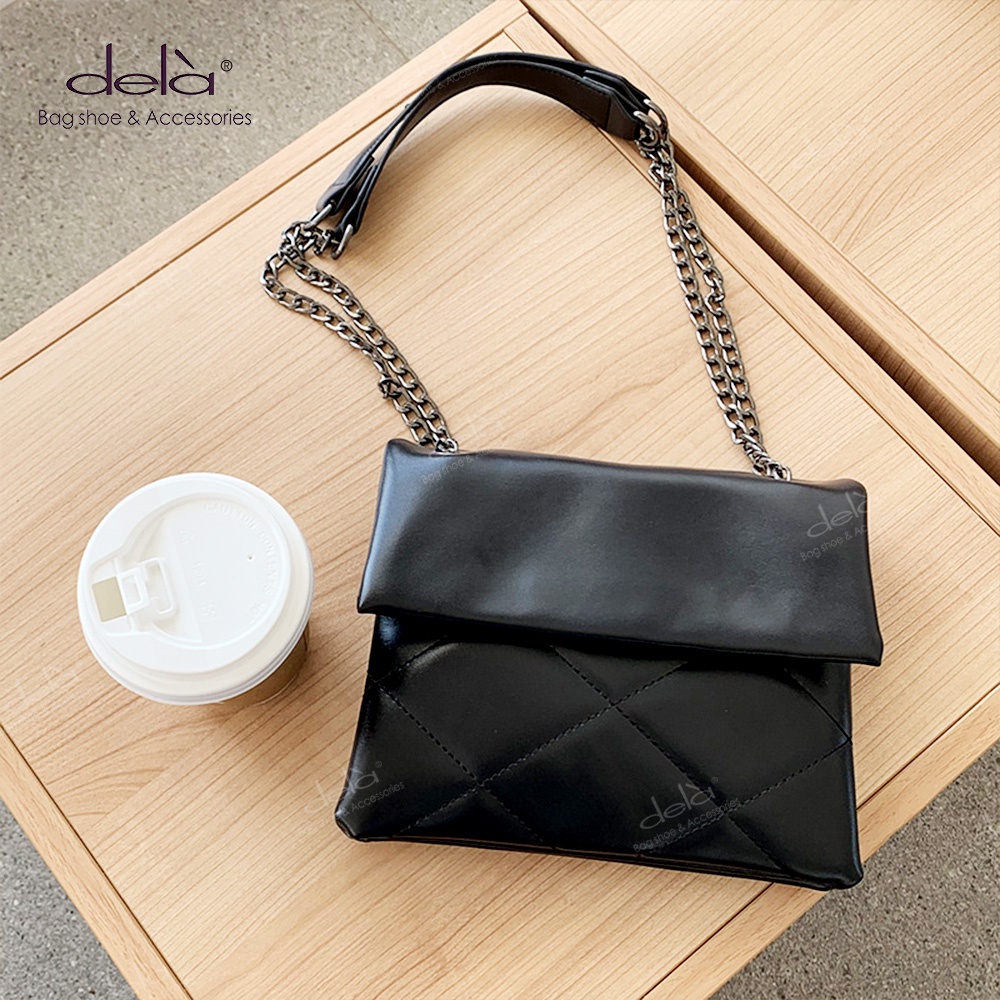 Dela Túi Xách Tote Đính Đá Phối Dây Xích Thời Trang Chất Lượng Cao 2022 Cho Nữ