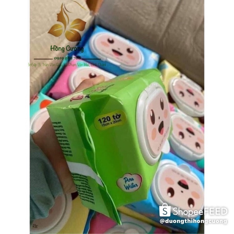 Khăn ướt Phú Đạt hình gấu không mùi hàng chính hãng- An toàn cho bé