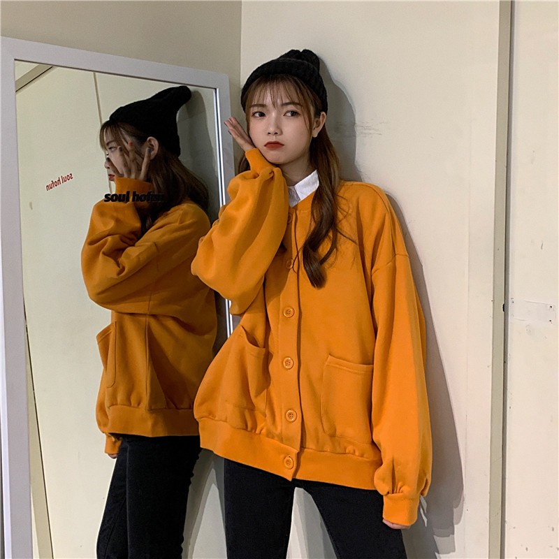 [SẴN] Áo khoác thun nỉ nữ Ulzzang Quảng Châu AKN6