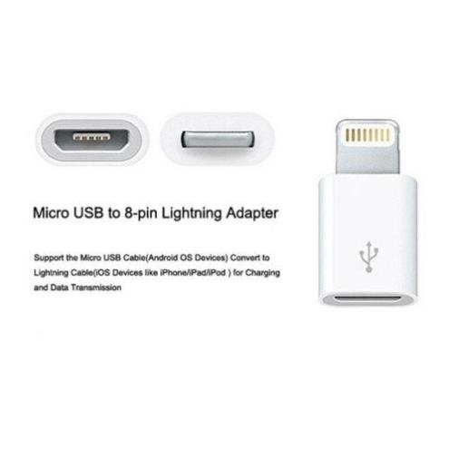 Cổng Chuyển MicroUSB Sang Lightning cho iPhone X/8/7/6 iPad Air Mini iPod