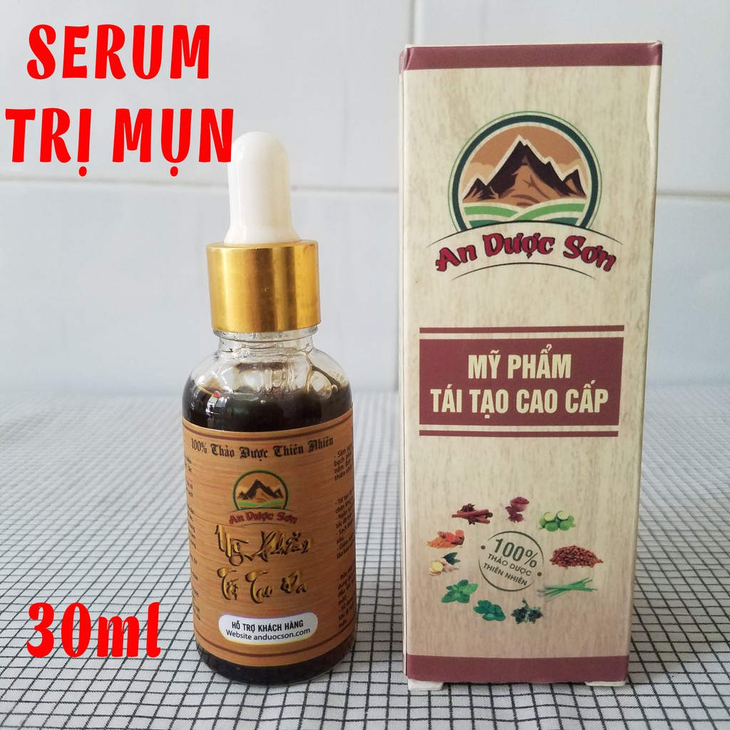 Serum Hết Mụn Tận Gốc An Dược Sơn - Tái Tạo Da Sạch Thâm Nám, Tàn Nhang, Sẹo Rỗ - Chai 30ml