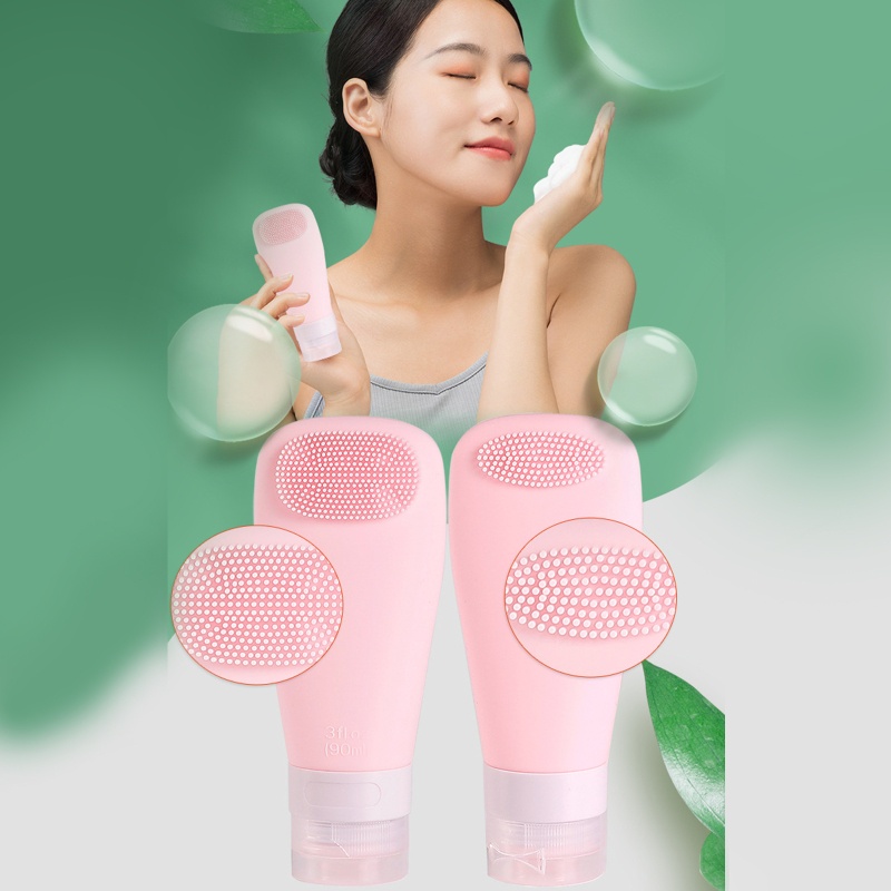 Bình Đựng Dầu Gội Chống Rò Rỉ Bằng Silicone Tiện Dụng Khi Đi Du Lịch