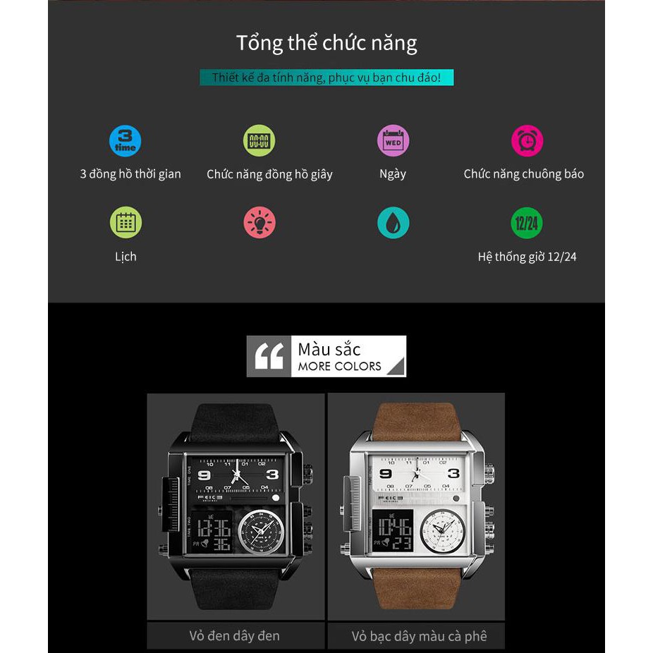 Đồng Hồ Đeo tay Nam Time Square Freesize