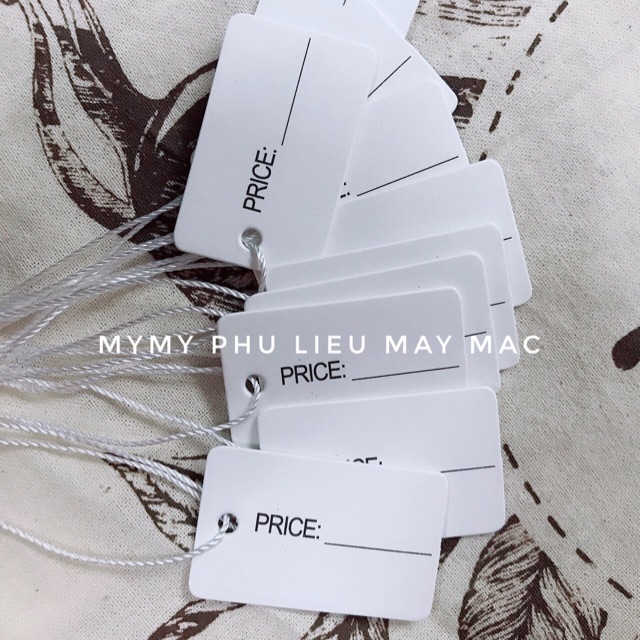 Bộ 10 nhãn mác chữ Price kèm Dây treo trắng