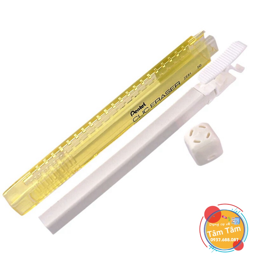 [ TÂM TÂM ]-Bút gôm Pentel, Ruột gôm tẩy PENTEL đầu vuông -