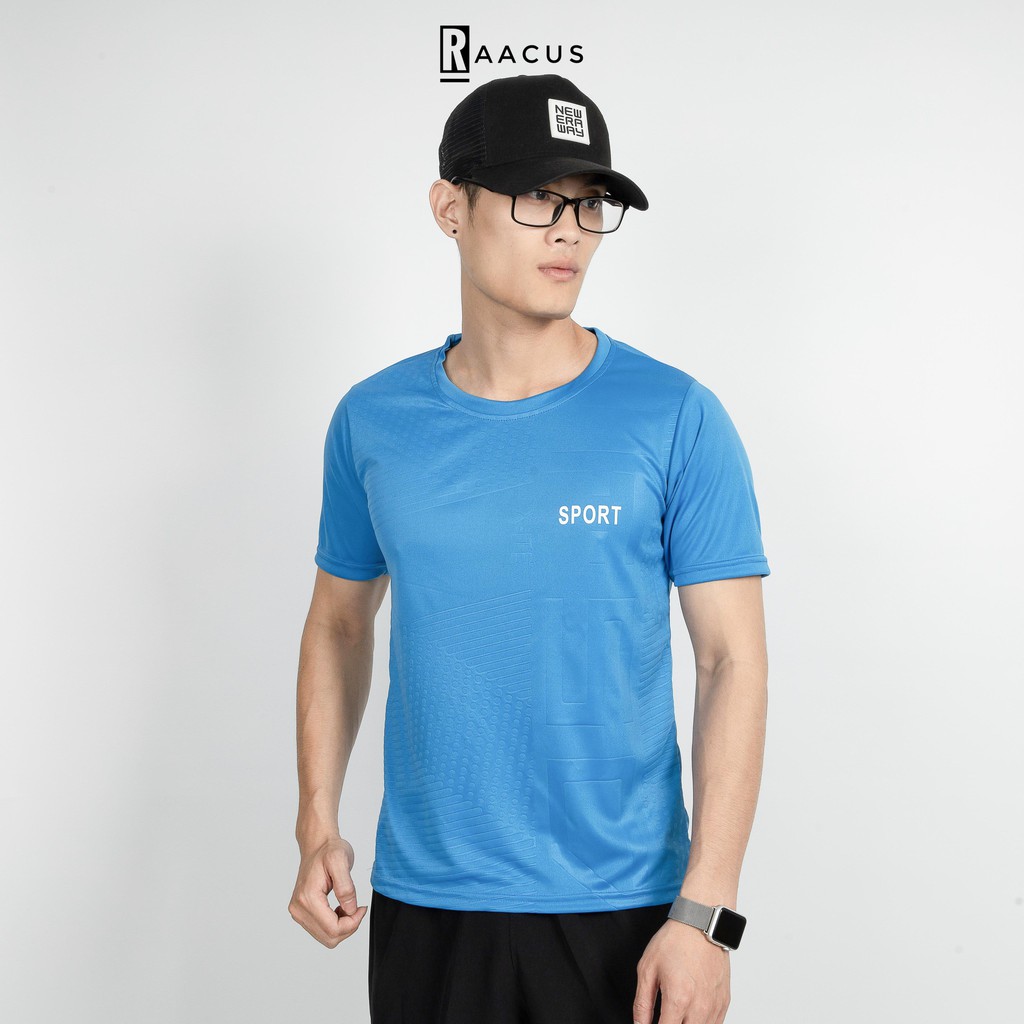 Bộ thể thao nam mùa hè chất thun co giãn, bộ quần áo thể thao nam áo thun tay lỡ thời trang RAACUS- DB266 | BigBuy360 - bigbuy360.vn