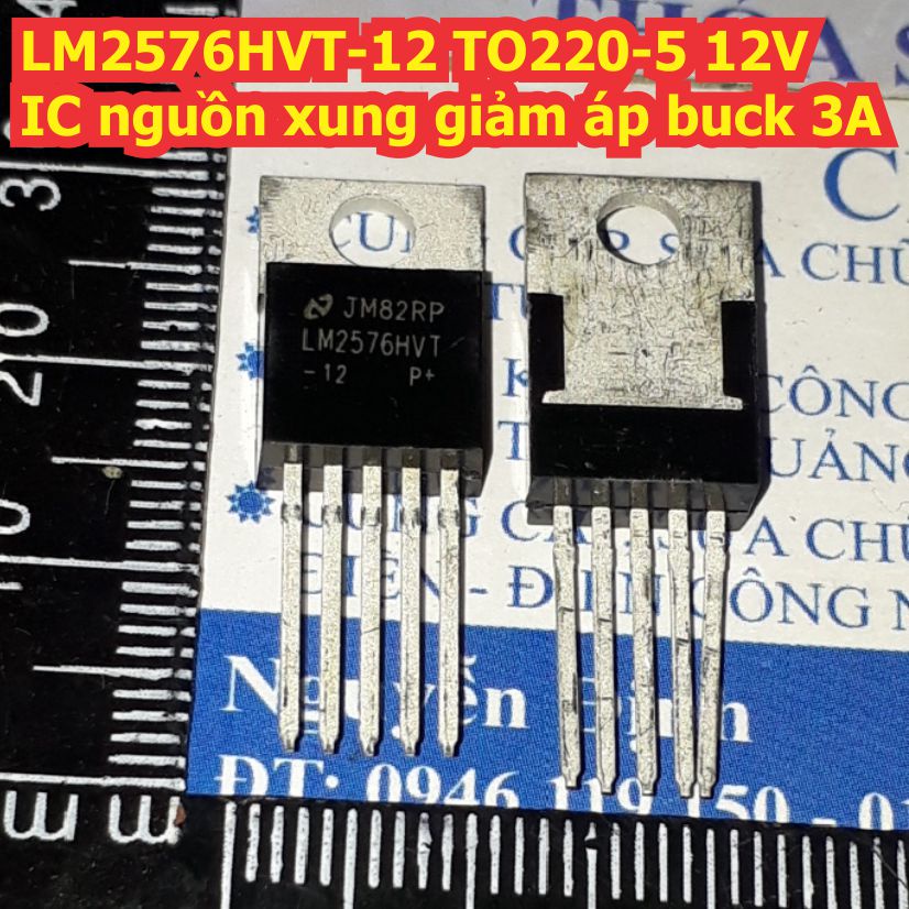 2 con LM2576HVT 5.0 12 ADJ 5V 12V chỉnh áp ra LM2576 HVT áp vào cao TO220-5 IC nguồn xung giảm áp buck 3A kde1332