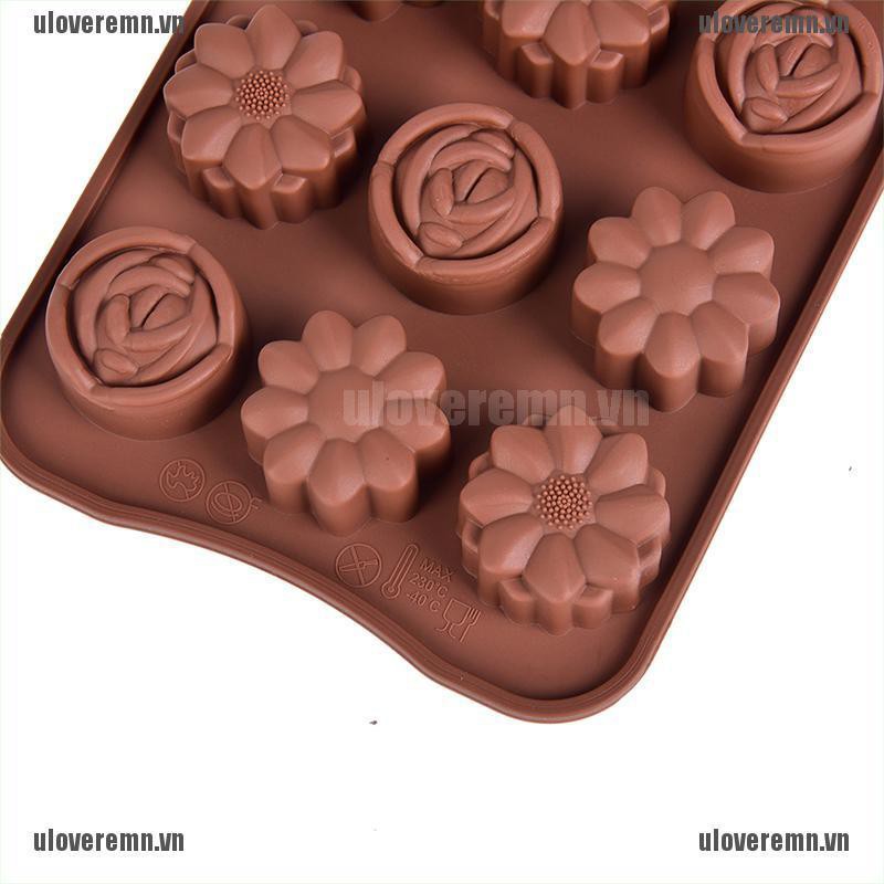 1 Khuôn Làm Bánh / Xà Phòng Hình Hoa Hồng Bằng Silicone