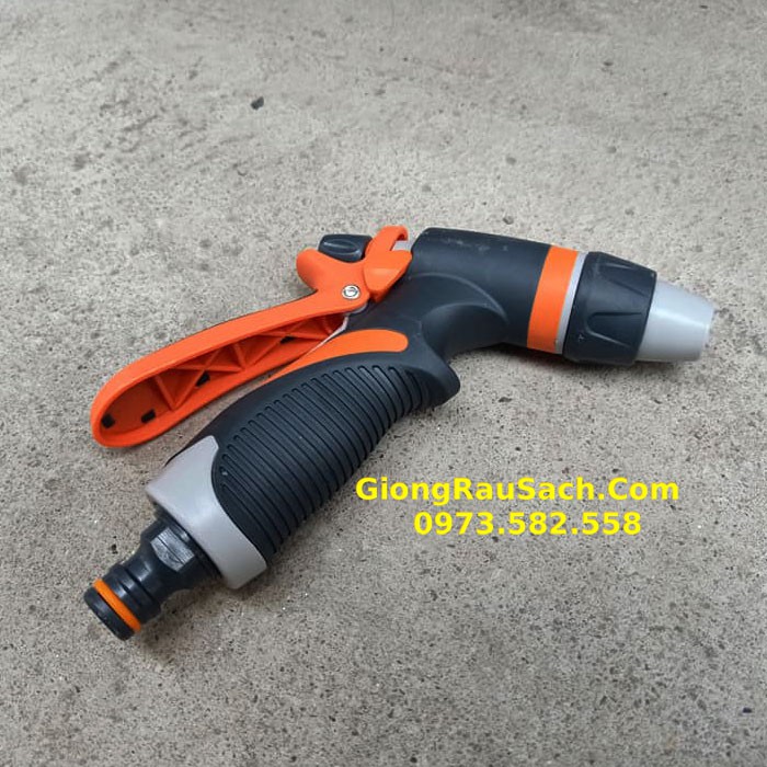 Vòi Súng Tưới Cây Rửa Xe Sân Vườn 360 Độ Hàng Đẹp - Màu Cam