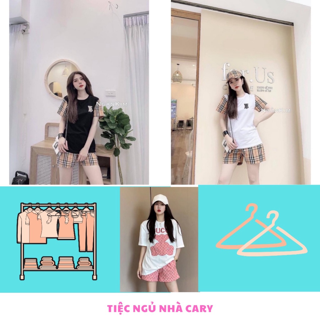 Set đồ bộ nữ CARY,đồ bộ mặc nhà vải cotton mềm mịn