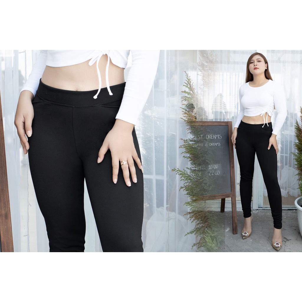 Quần legging thời trang MORI màu đen