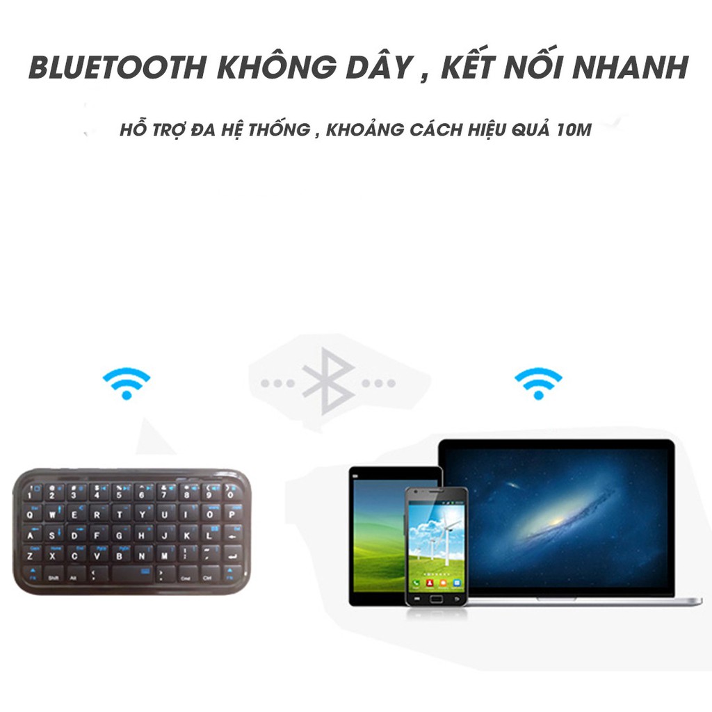 KEYBOARD POCKET BÀN PHÍM BLUETOOTH ALL-IN-1 [ Home and Garden ]