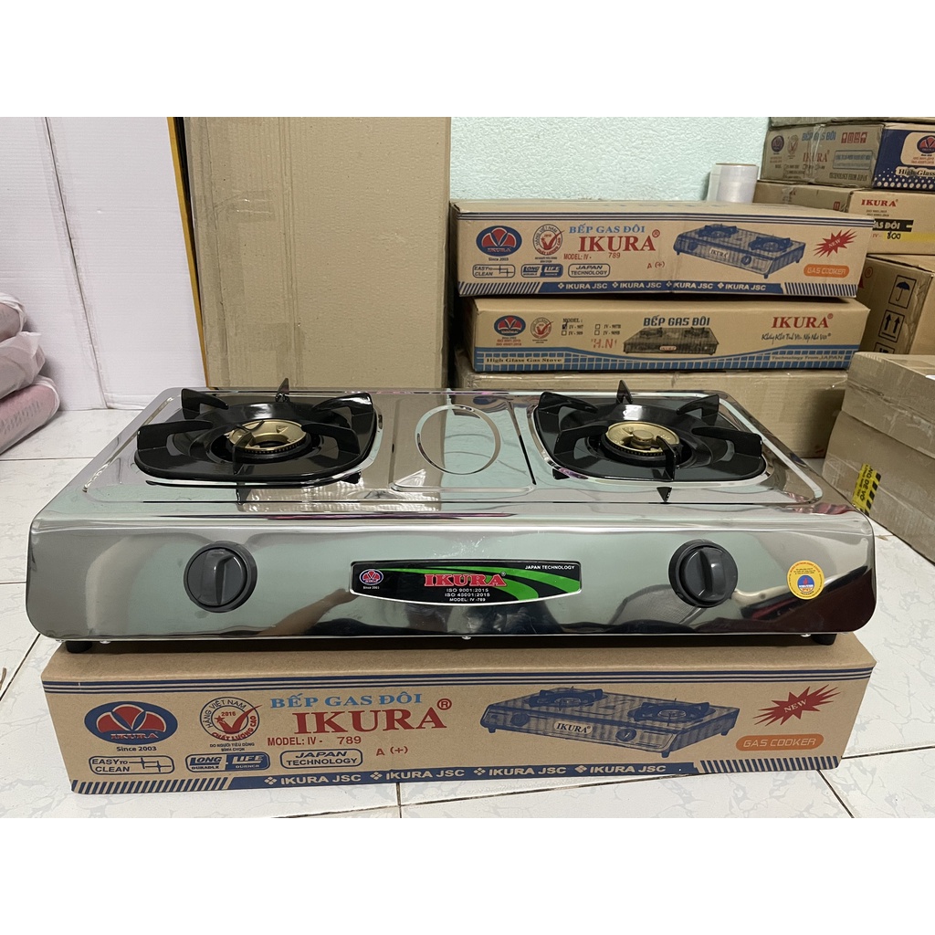 Bếp ga dương mặt inox 789A+ siêu bền, tiết kiệm ga, lửa mạnh
