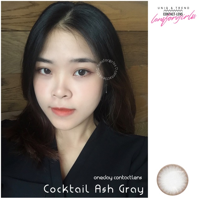 Kính áp tròng 1 ngày COCKTAIL ASH GRAY của Lensme (Korea)