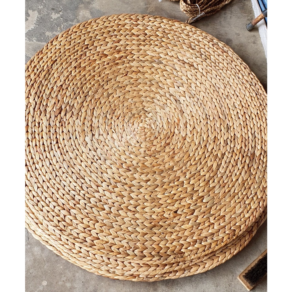 Thảm lục bình ,Thảm cói tròn trải sàn chụp ảnh hàng xuất khẩu loại 1 HƯNG PHÚC size 1m8